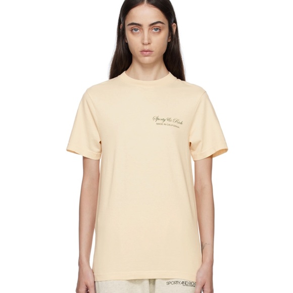 SPORTY & RICH Crewneck T-Shirt - Picture 1 of 5